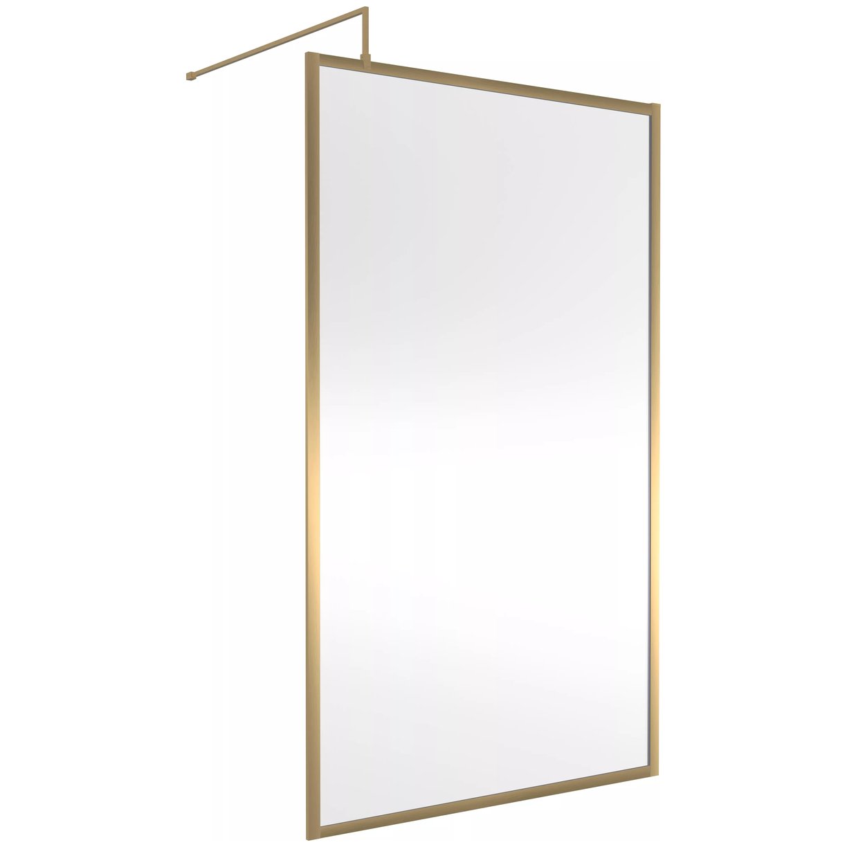 Full Frame Wetroom Screen 1950X1200X8Mm - Brushed Brass