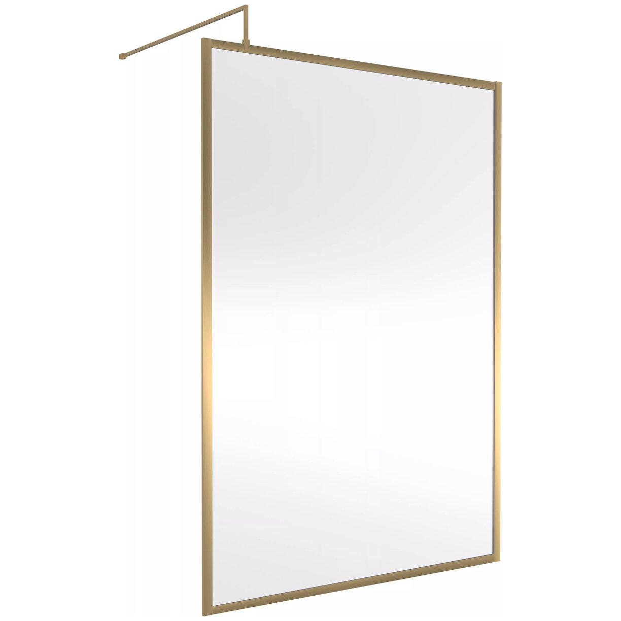 Full Frame Wetroom Screen 1950X1400X8Mm - Brushed Brass