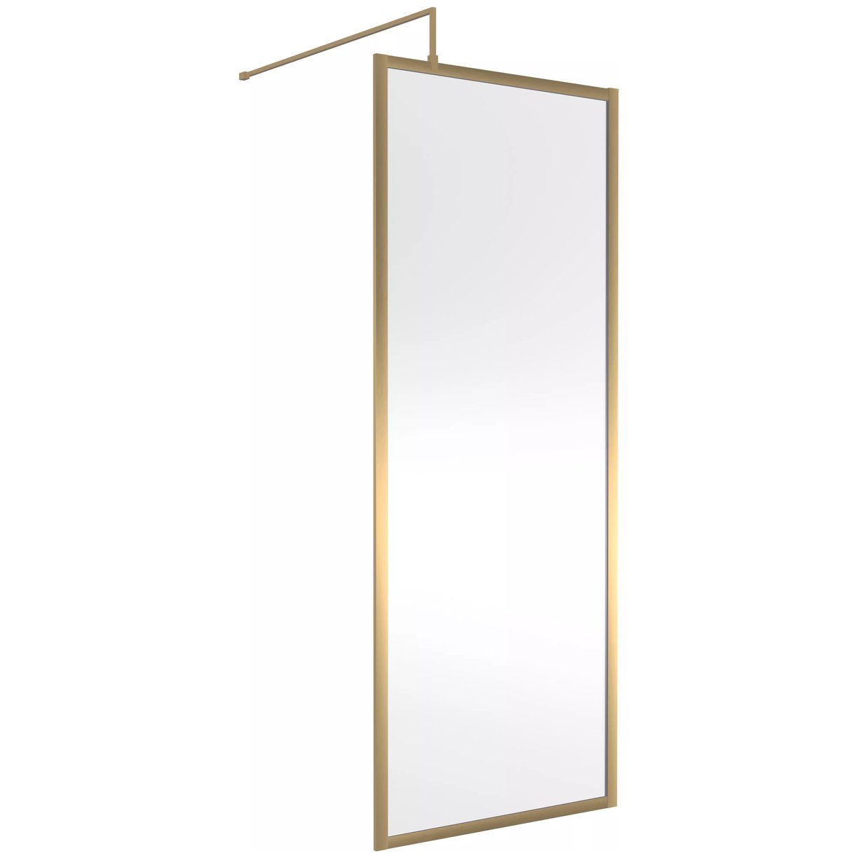Full Frame Wetroom Screen 1950X800X8Mm - Brushed Brass