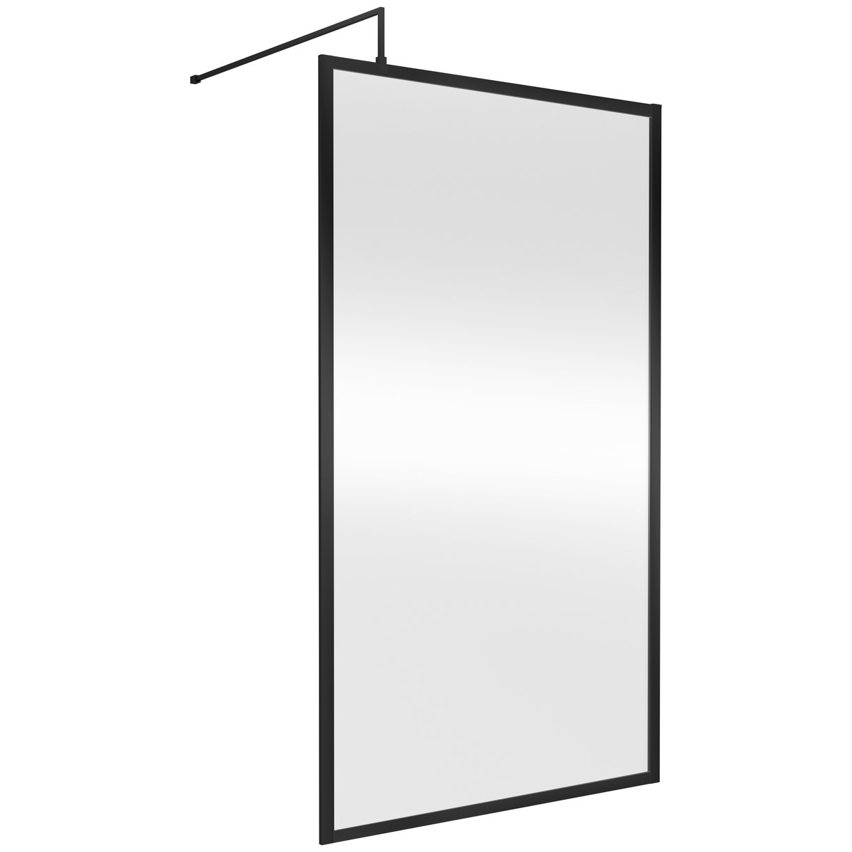 Full Frame Wetroom Screen 1850x1100 x8mm - Matt Black