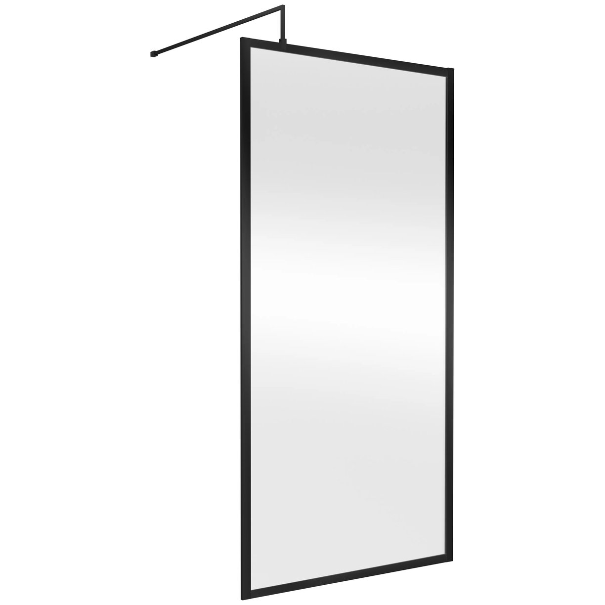 Full Frame Wetroom Screen 1950X1000X8Mm - Matt Black