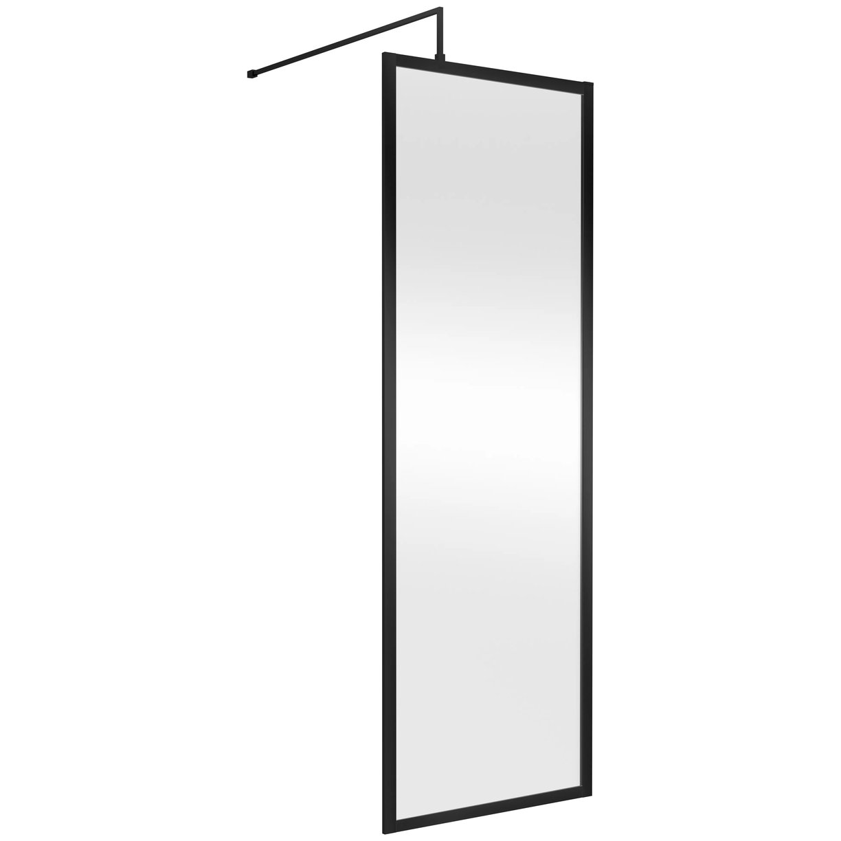 Full Frame Wetroom Screen 1950X700X8Mm - Matt Black