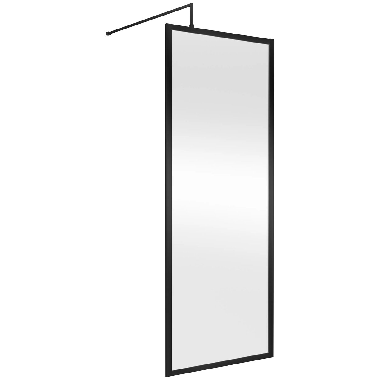 Full Frame Wetroom Screen 1950X800X8Mm - Matt Black