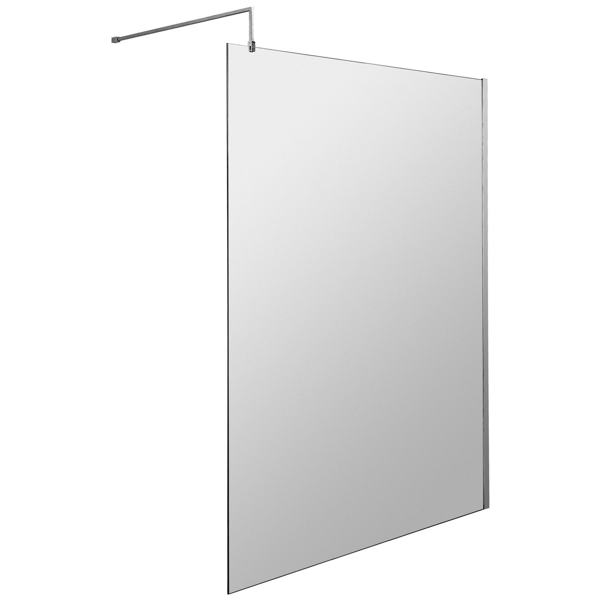 1200Mm Wetroom Screen & Support Bar - Chrome