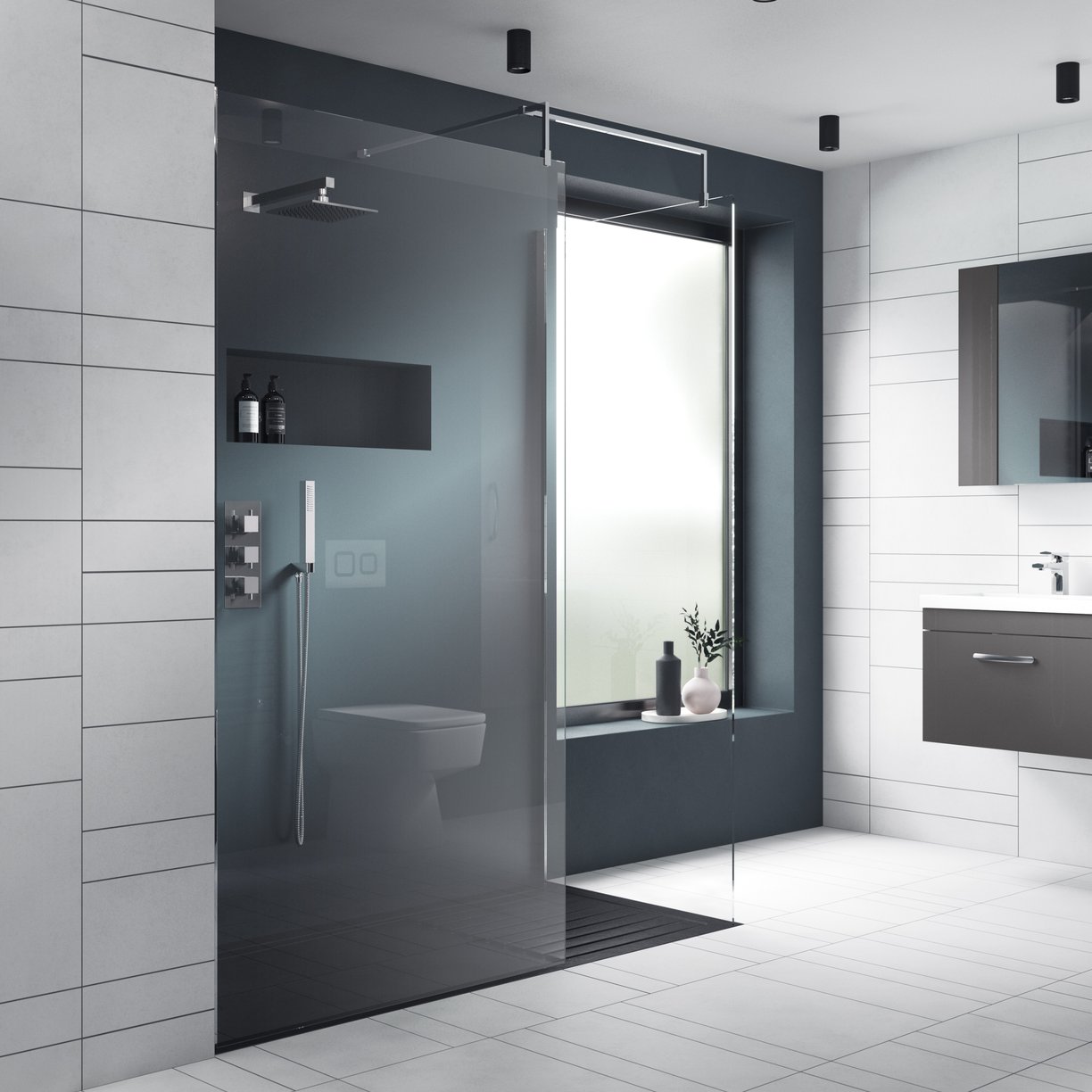 Wetroom 1850x8 Wetroom Screen 900 x 1850 x 8mm