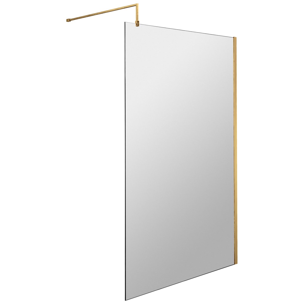Wetroom Screen 1100 1850 x 8mm - Brushed Brass