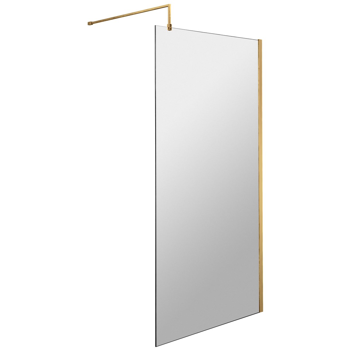 Wetroom Screen 900 x 1850 x 8mm - Brushed Brass
