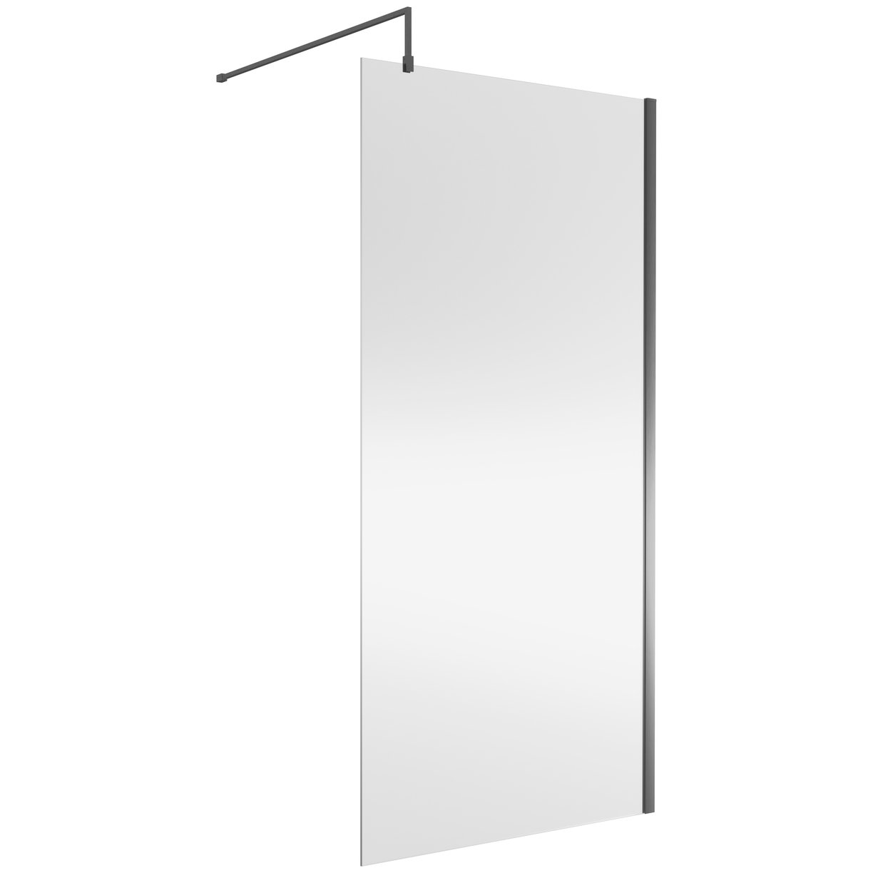 Wetroom Screen 1000 x 1850 x 8mm GM - Brushed Pewter