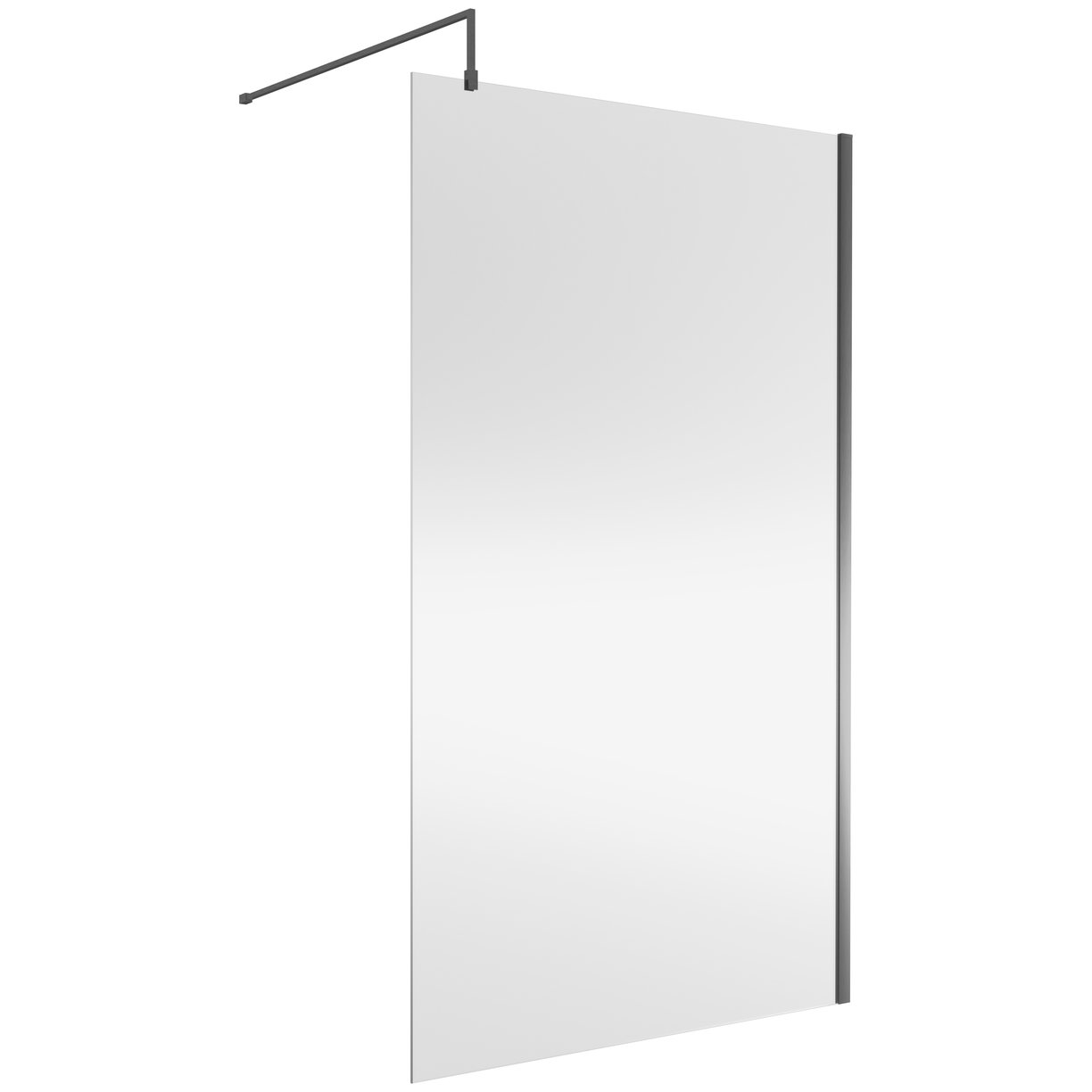 Wetroom Screen 1200 x 1850 x 8mm GM - Brushed Pewter