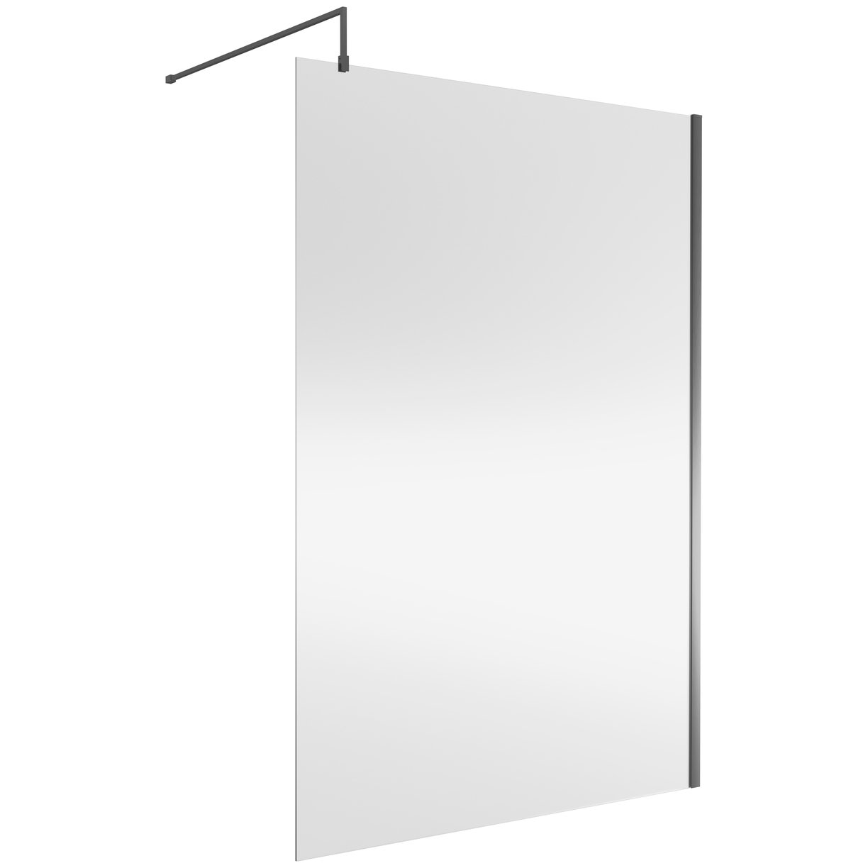 Wetroom Screen 1400 x 1850 x 8mm GM - Brushed Pewter