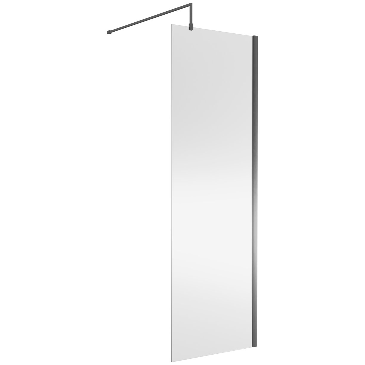 Wetroom Screen 700 x 1850 x 8mm GM - Brushed Pewter