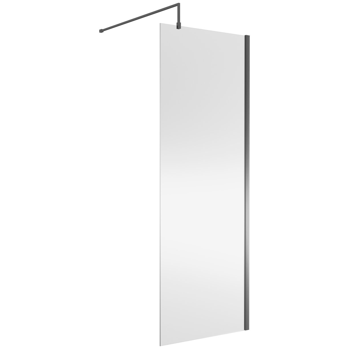 Wetroom Screen 760 x 1850 x 8mm GM - Brushed Pewter