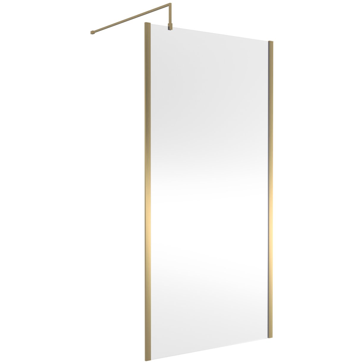 Wetroom Screen 1000 x 1850 x 8mm - Brushed Brass