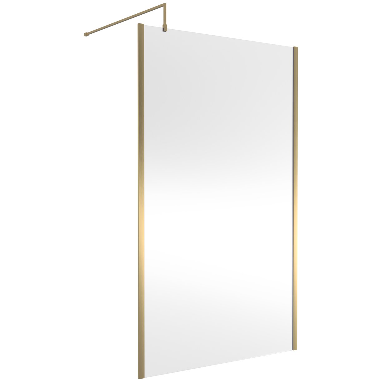Wetroom Screen 1200 x 1850 x 8mm - Brushed Brass