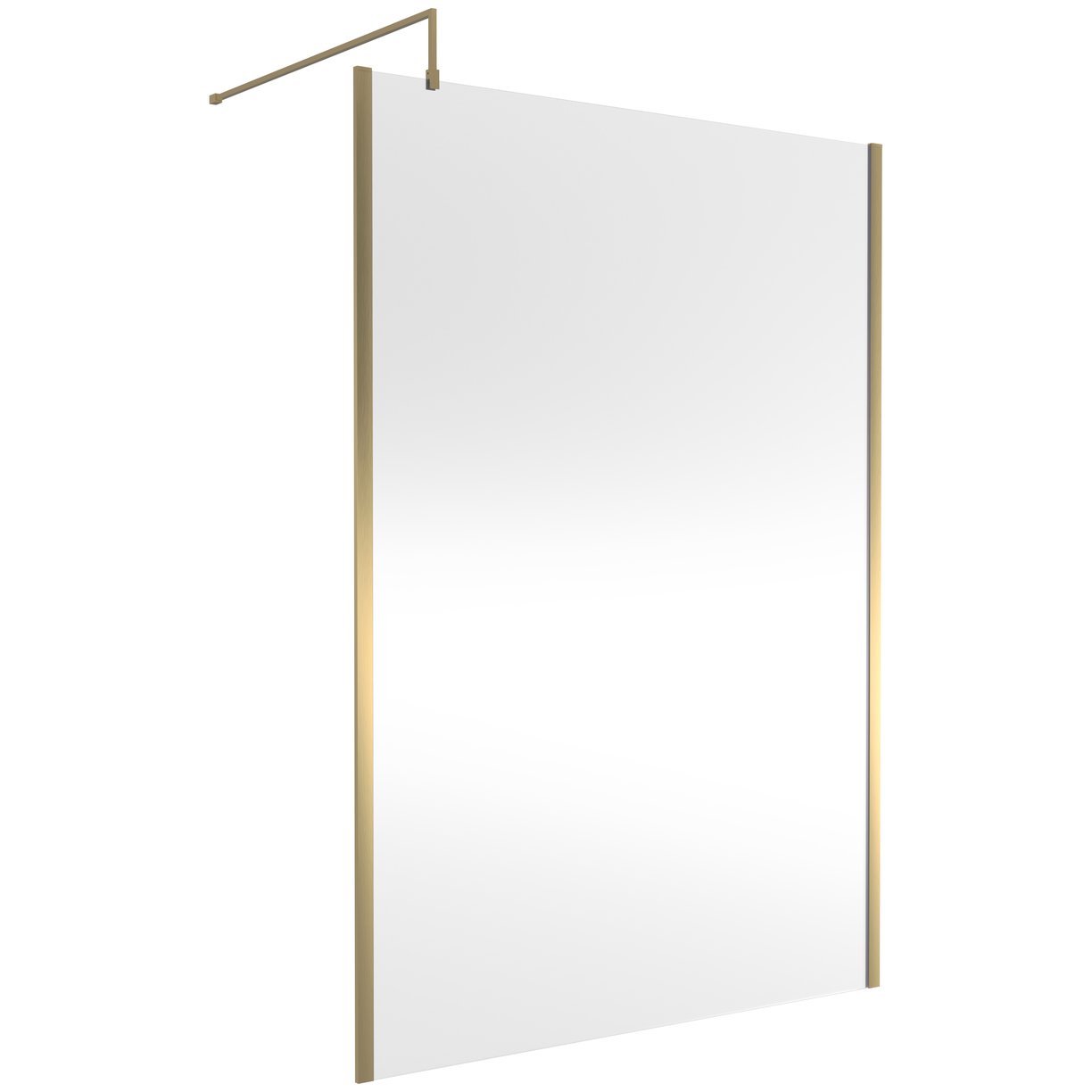 Wetroom Screen 1400 x 1850 x 8mm - Brushed Brass
