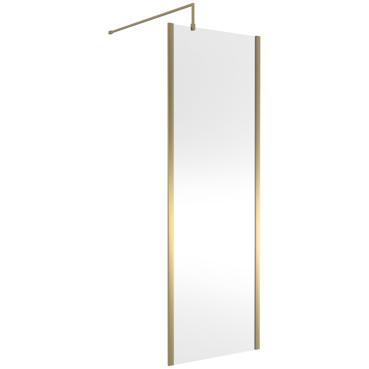 Wetroom Screen 700 x 1850 x 8mm - Brushed Brass