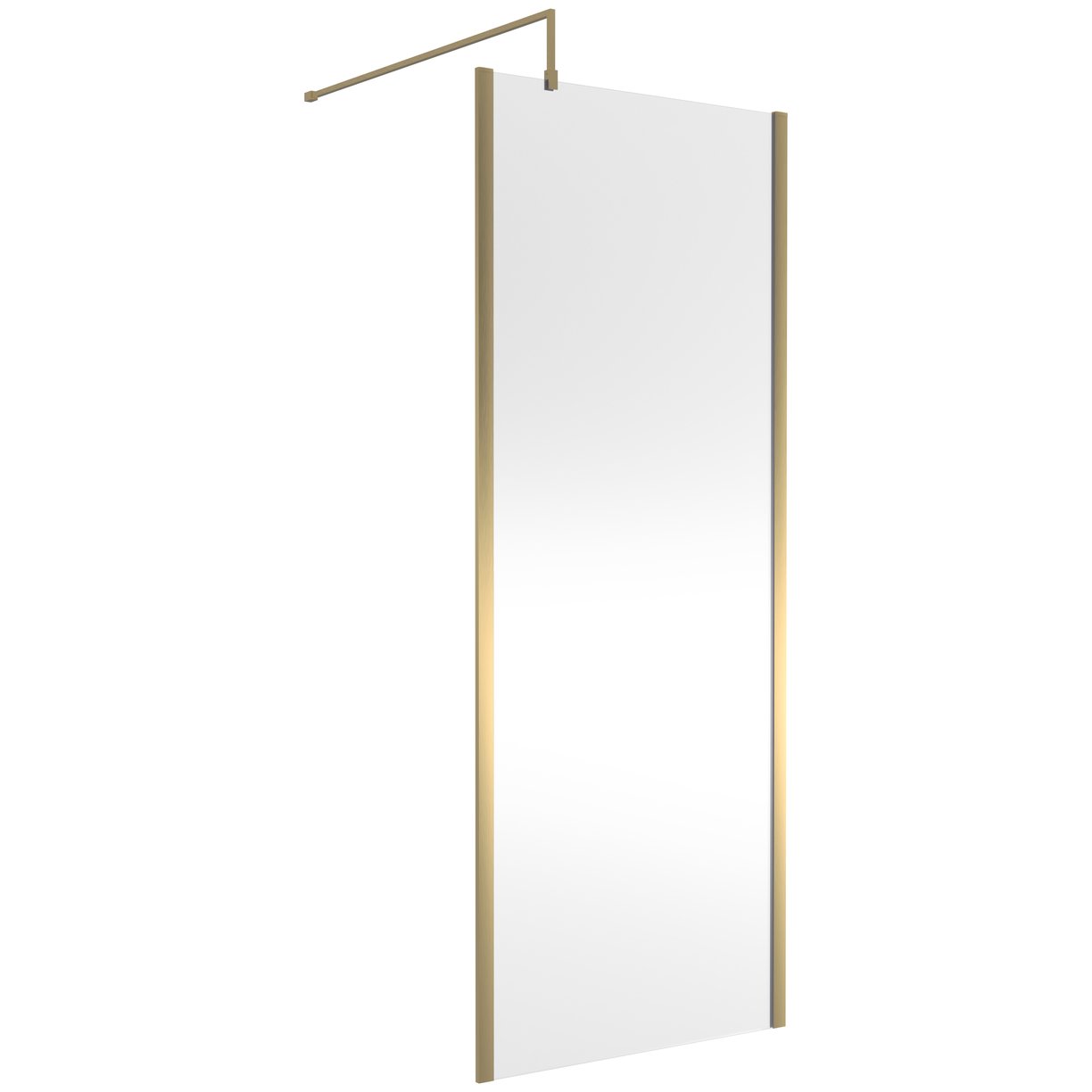Wetroom Screen 800 x 1850 x 8mm - Brushed Brass