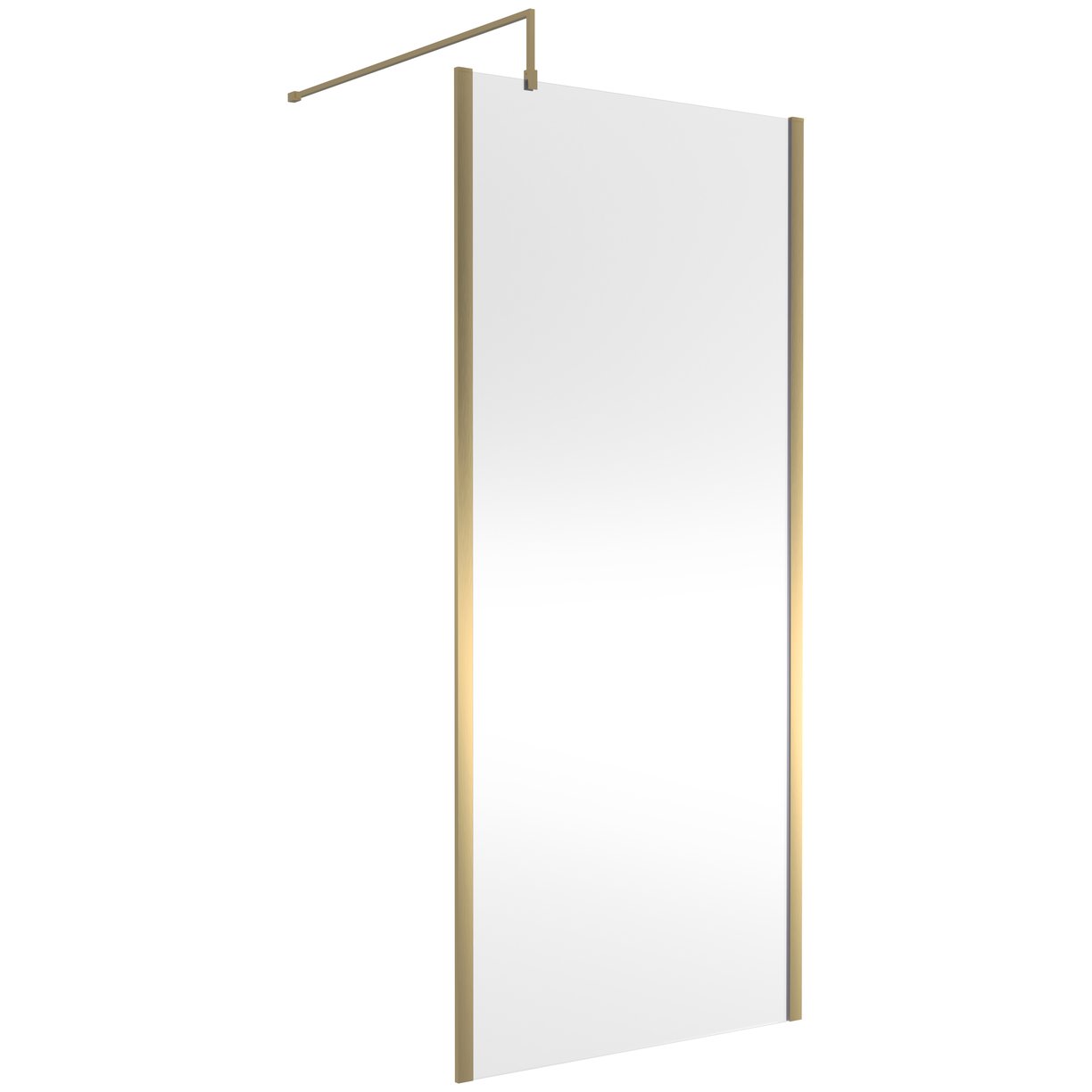 Wetroom Screen 900 x 1850 x 8mm - Brushed Brass