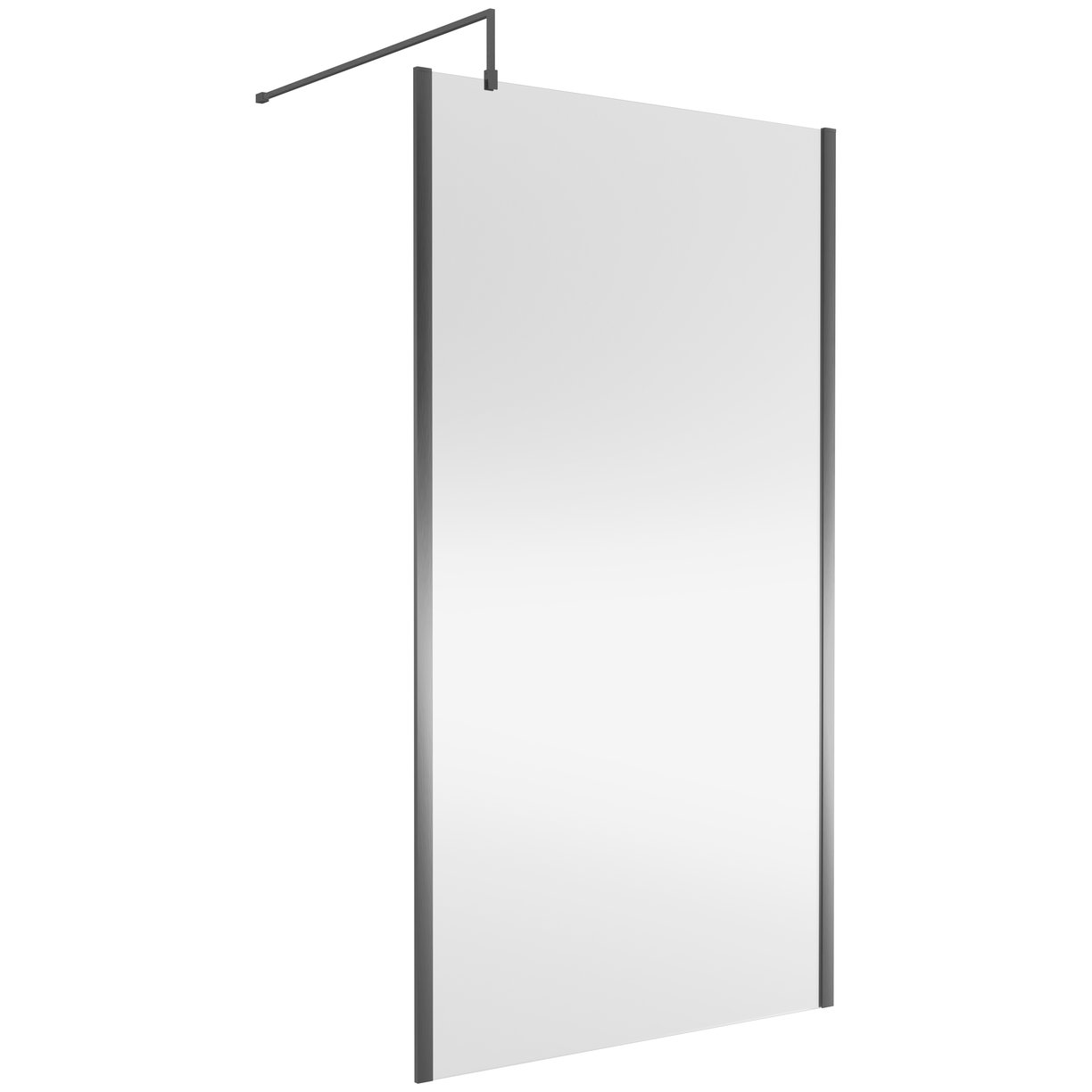 1100mm Wetroom Screen Outer Frame 1850x8mm - Brushed Pewter
