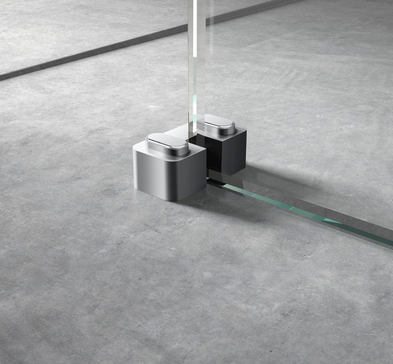 Wetroom Screen Horse Shoe Support - Chrome