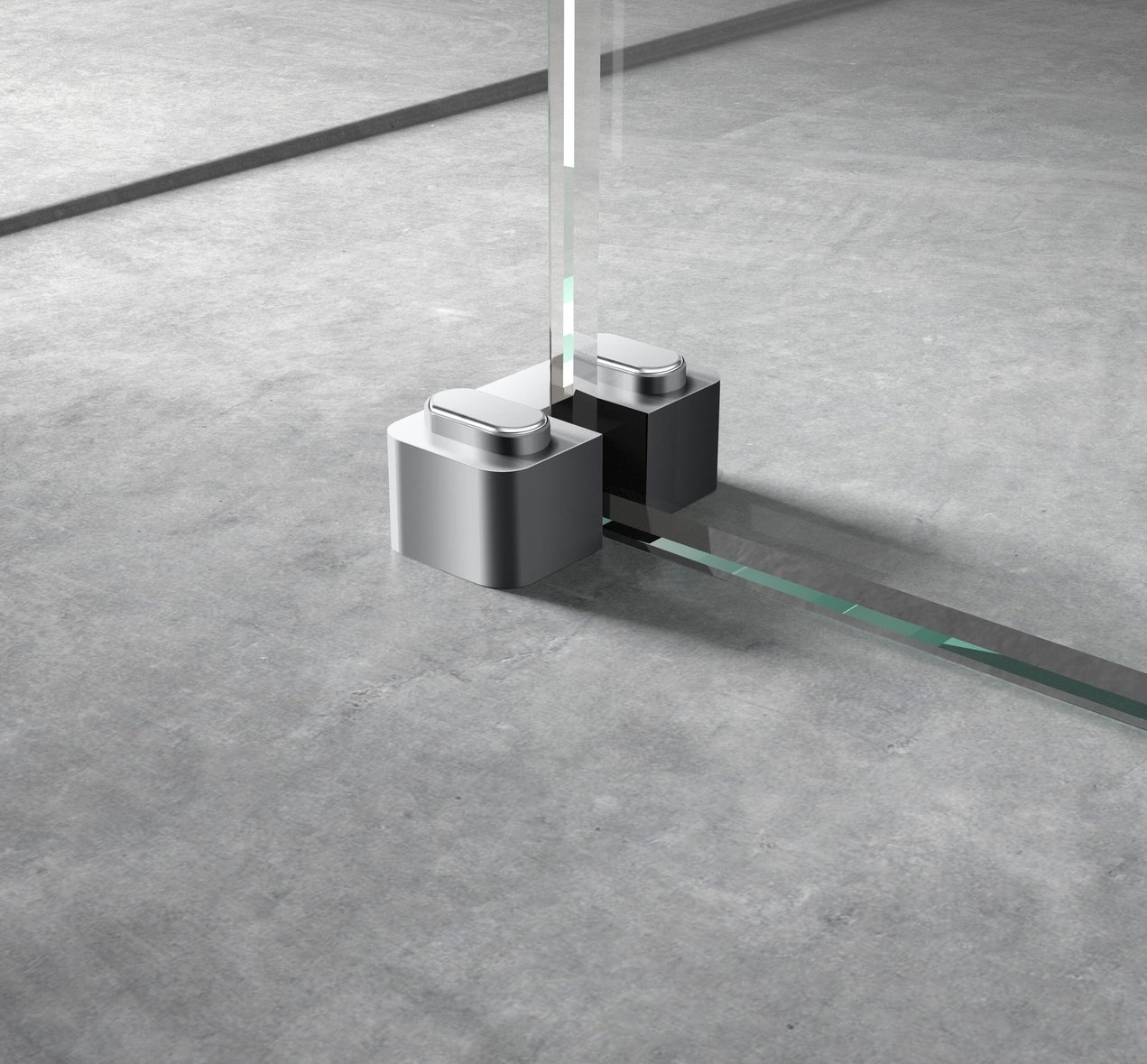 Wetroom Screen Horse Shoe Support - Chrome