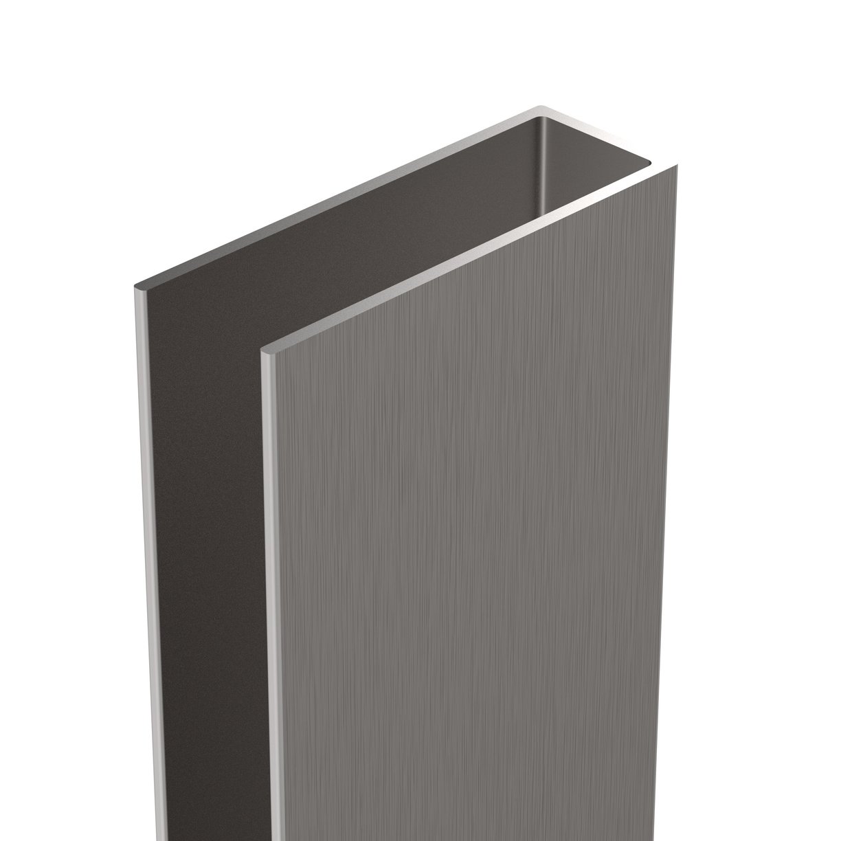 1850mm Decorative Profile Undrilled Pewter - Brushed Pewter