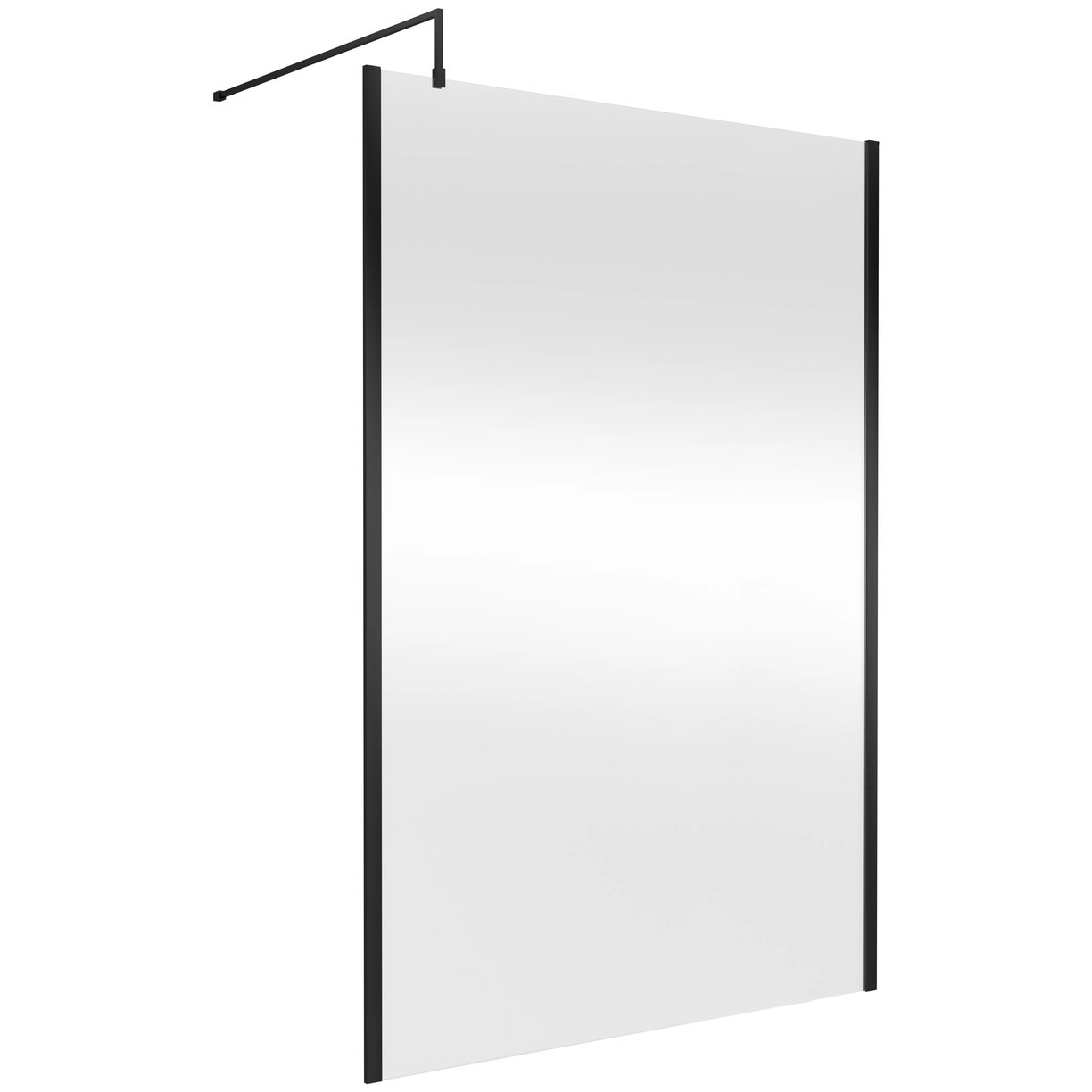 1400 Wetroom Screen Outer Frame 1950X8Mm - Matt Black