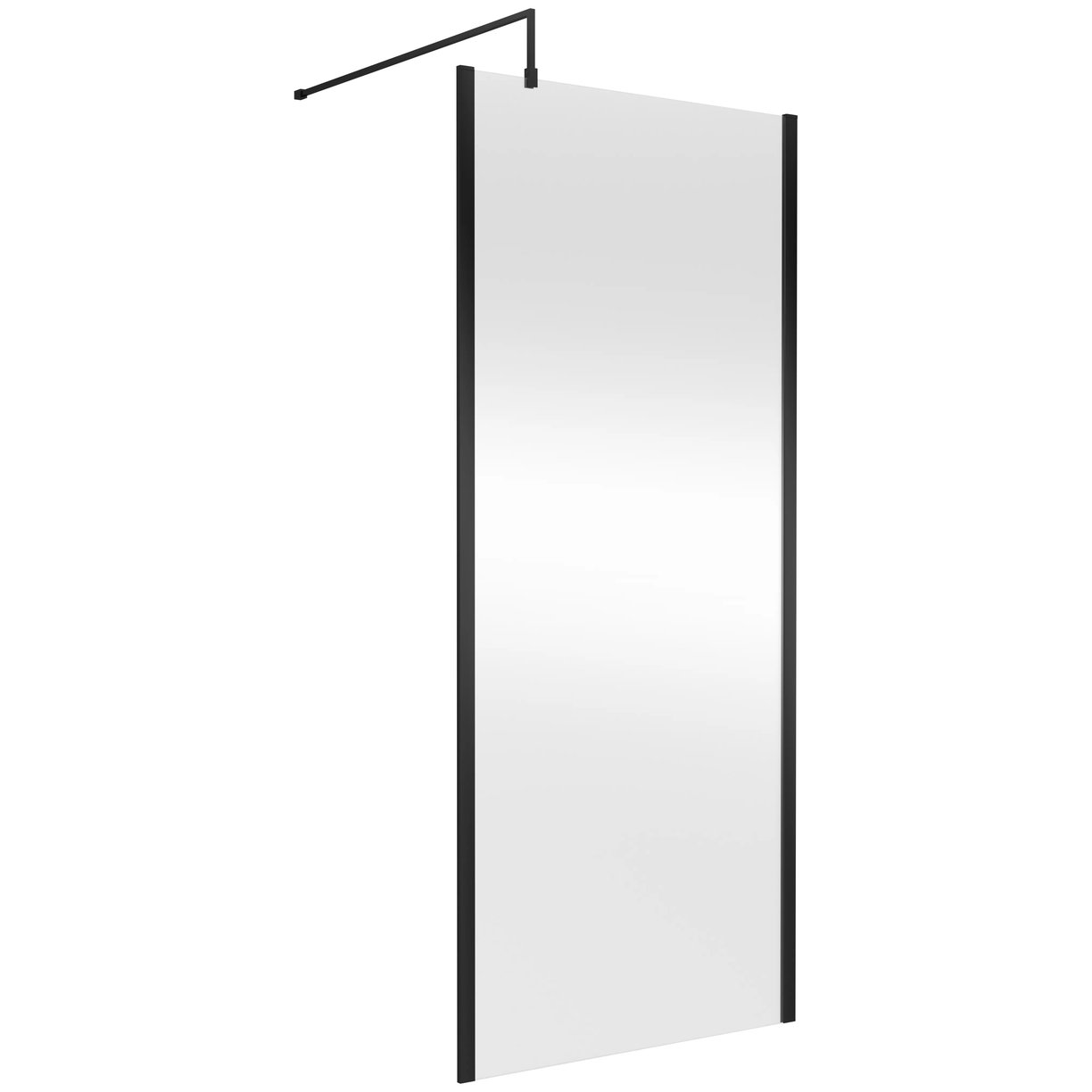900 Wetroom Screen Outer Frame 1950X8Mm - Matt Black