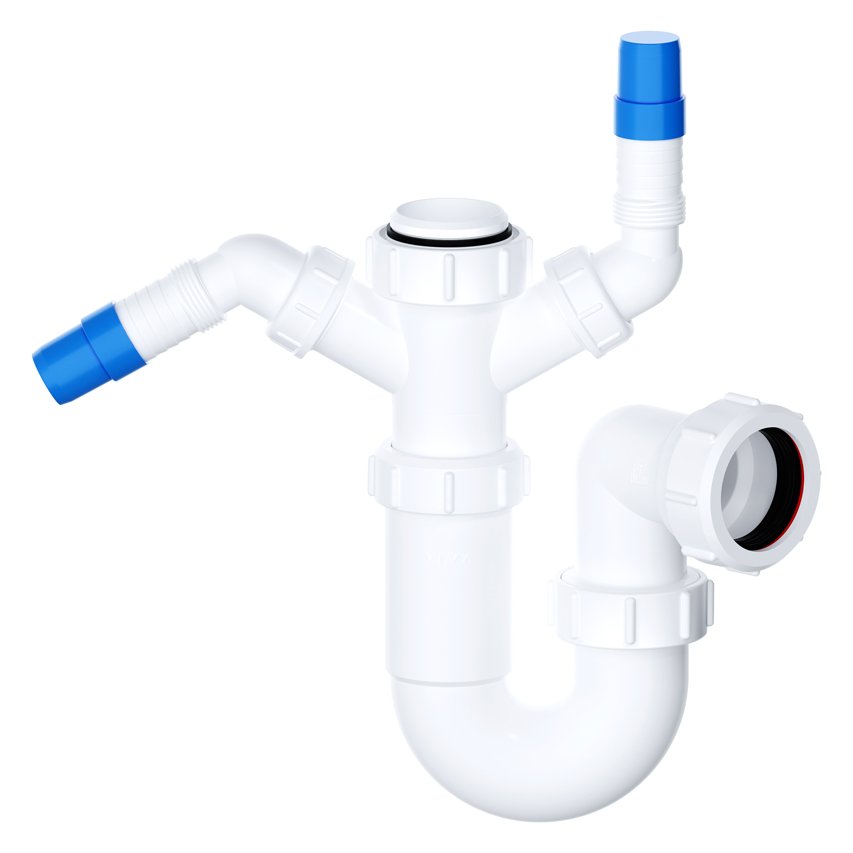 1½" Sink Trap (with Twin 135° Nozzles)