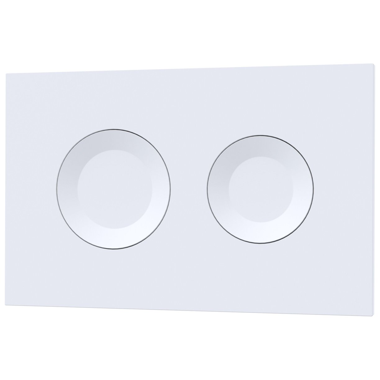 Round Dual Flush Push Button White - White