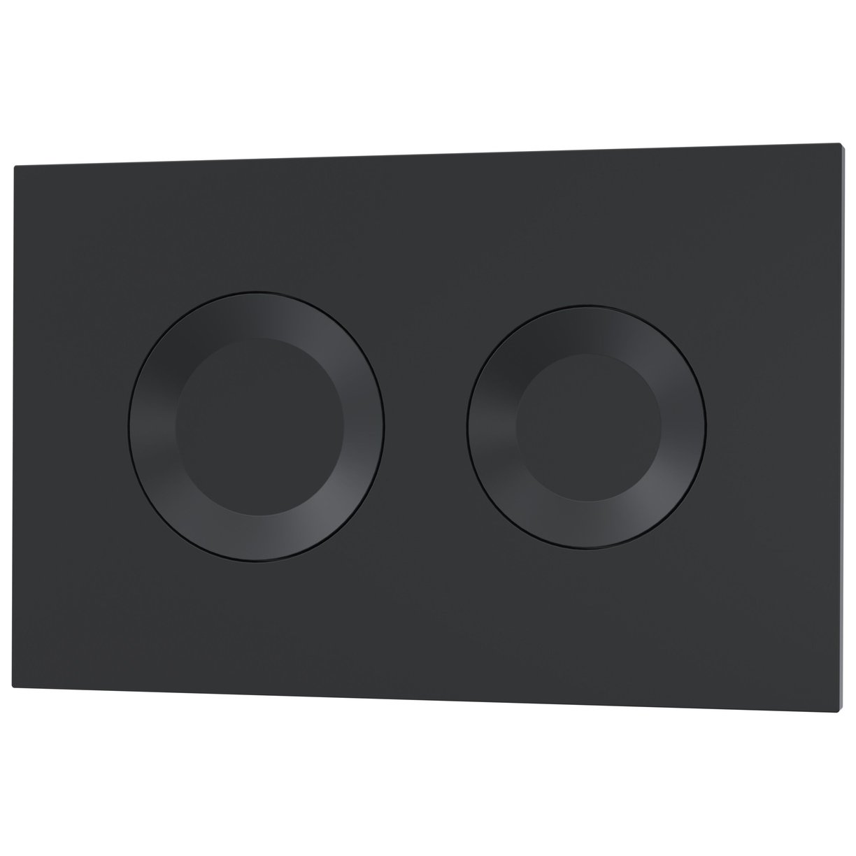 Round Dual Flush Push Button Black - Matt Black