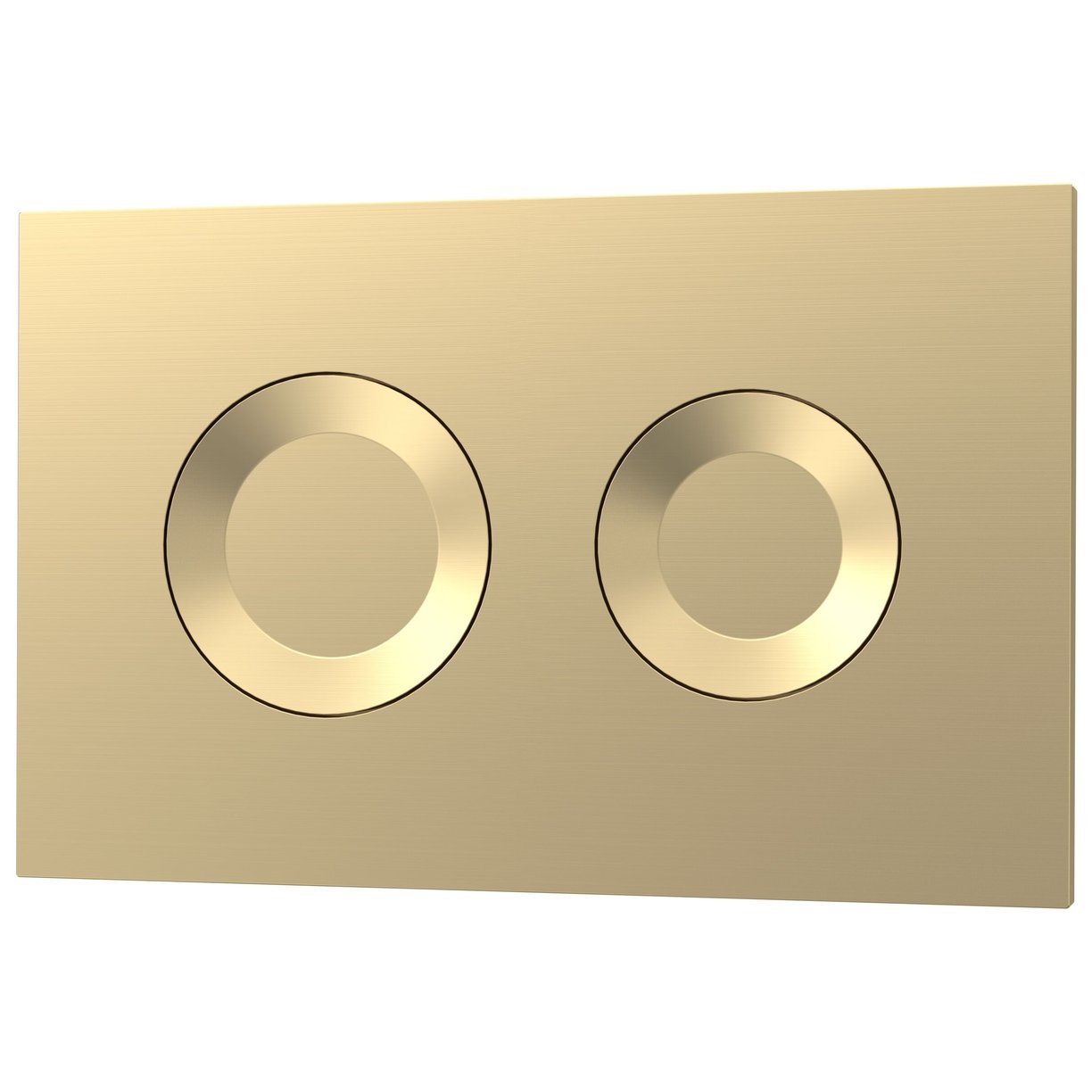 Round Dual Flush Push Button Brass - Brushed Brass