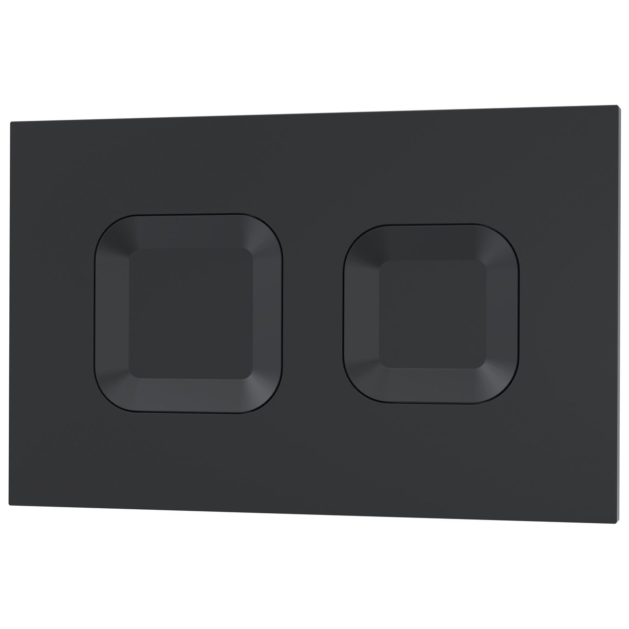 Square Dual Flush Push Button Black - Black