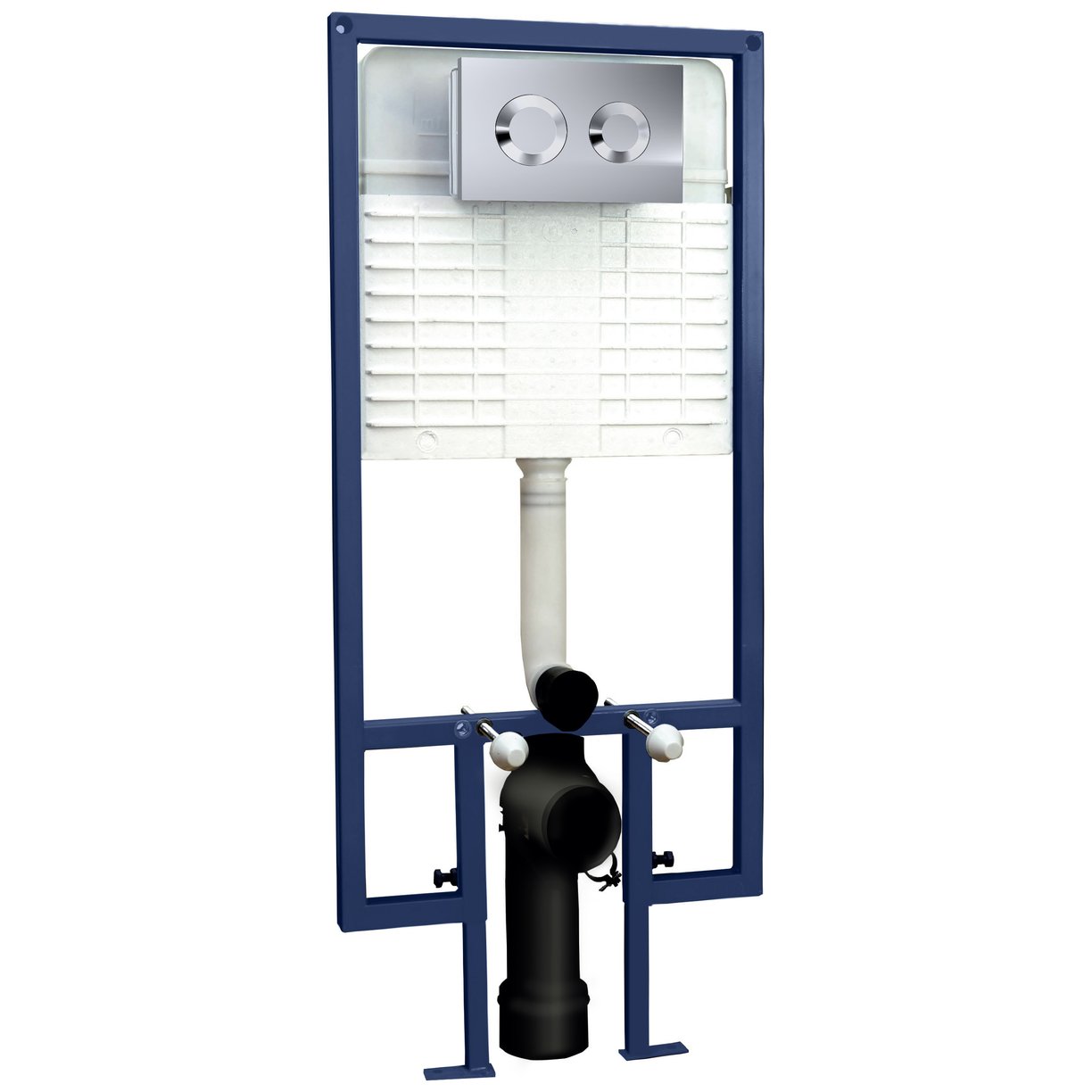 Round Dual Flush Push Button - Chrome