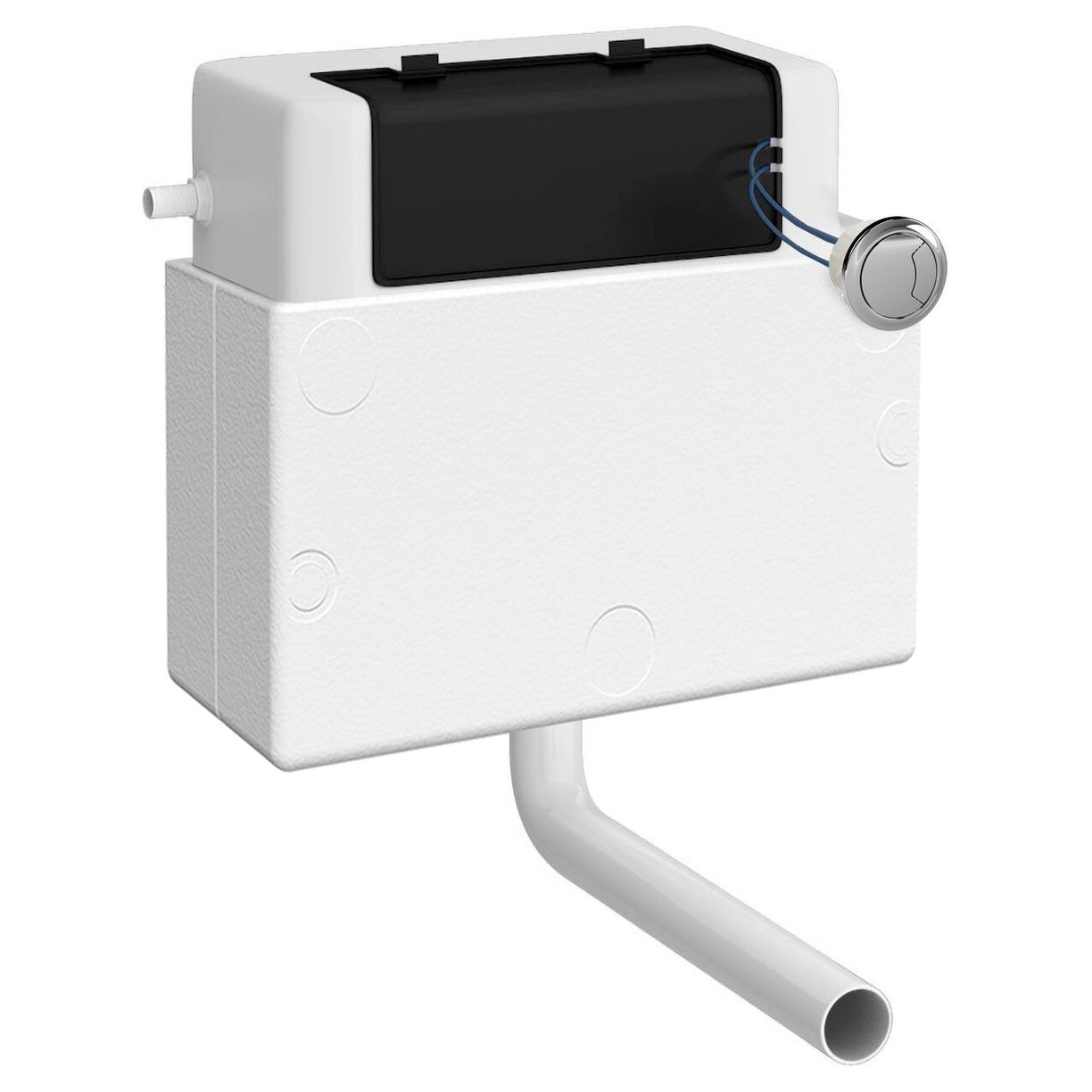 DL Flush Uni Cist Pneumatic & Poly Shrd - White