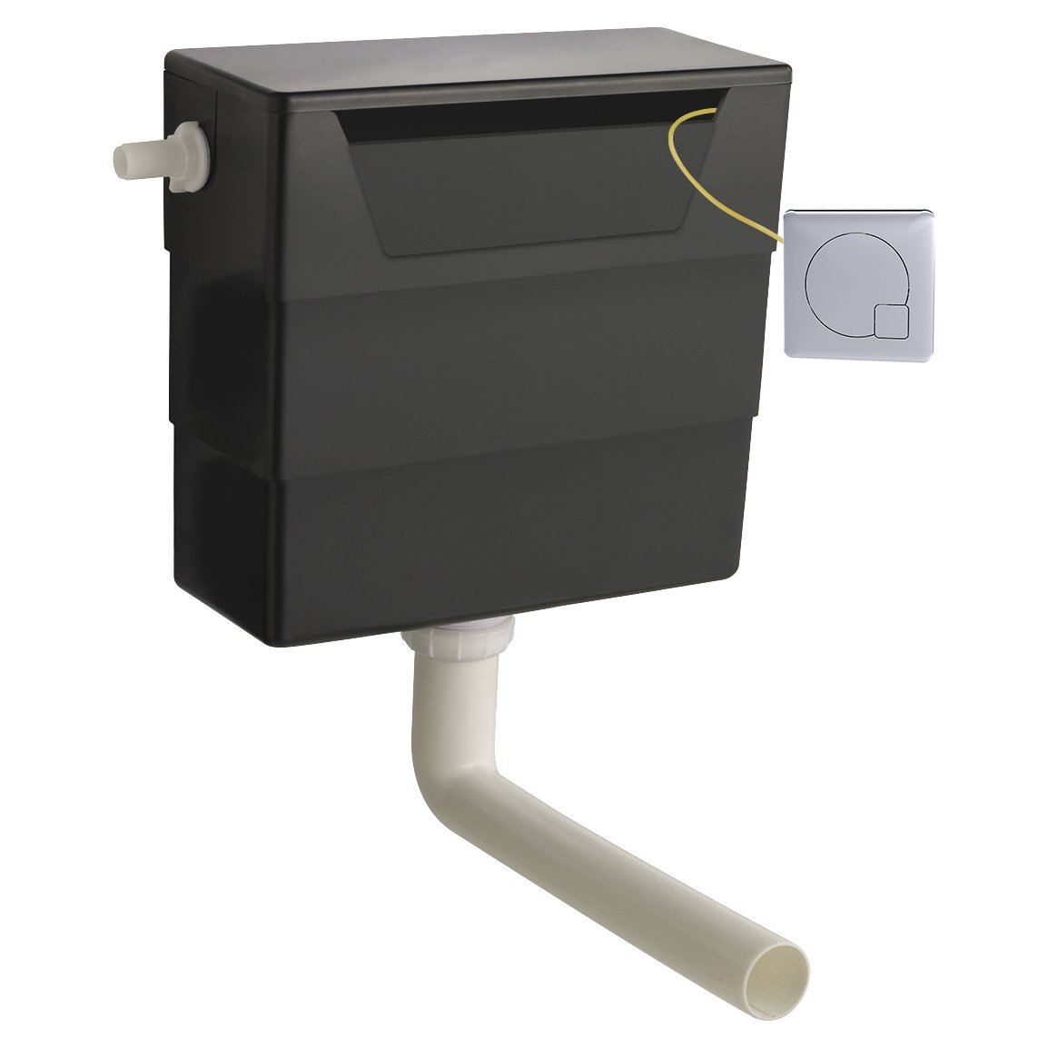 Dual Flush Cistern With Square Push Button - Chrome