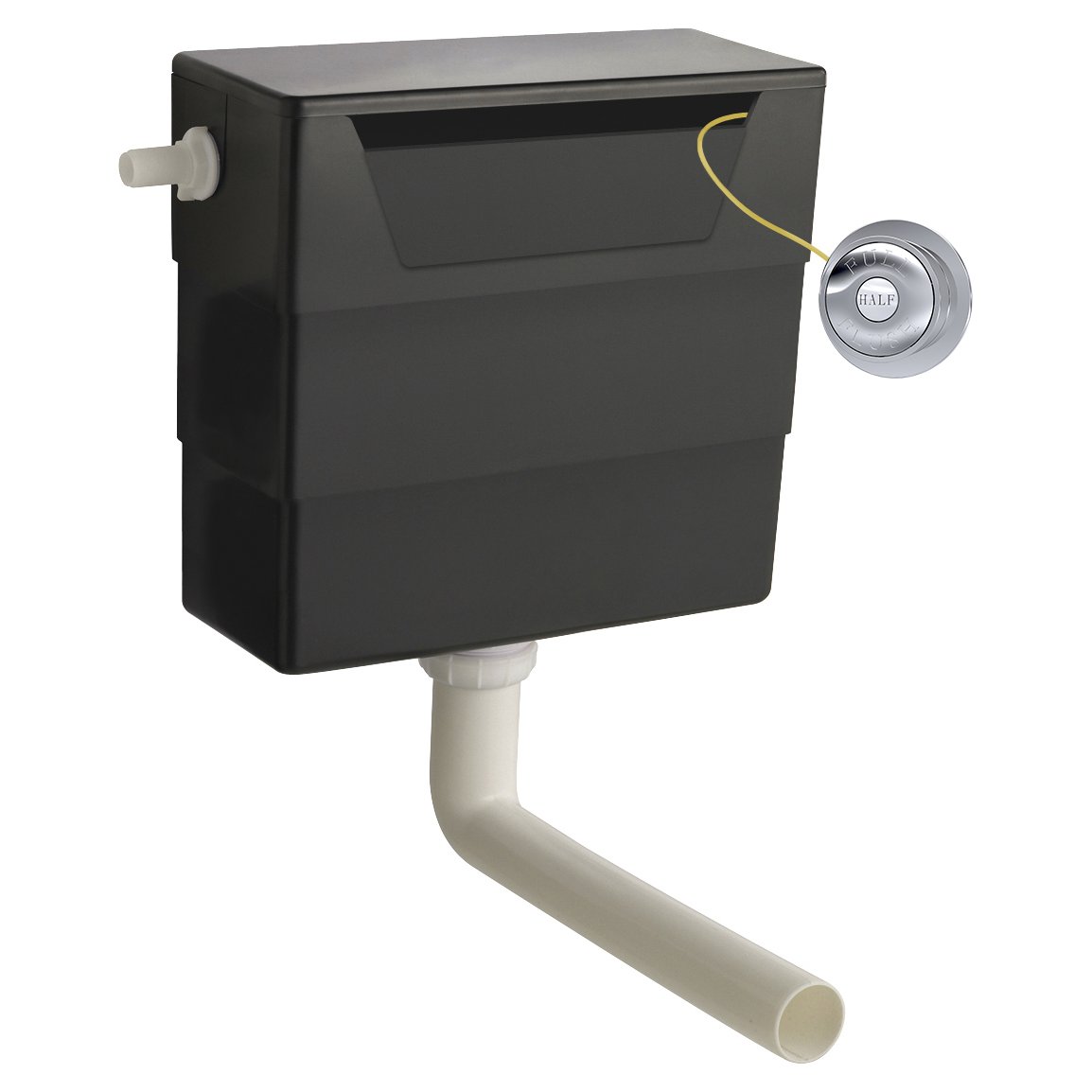 Dual Flush Cistern With Traditional Push Button - Chrome