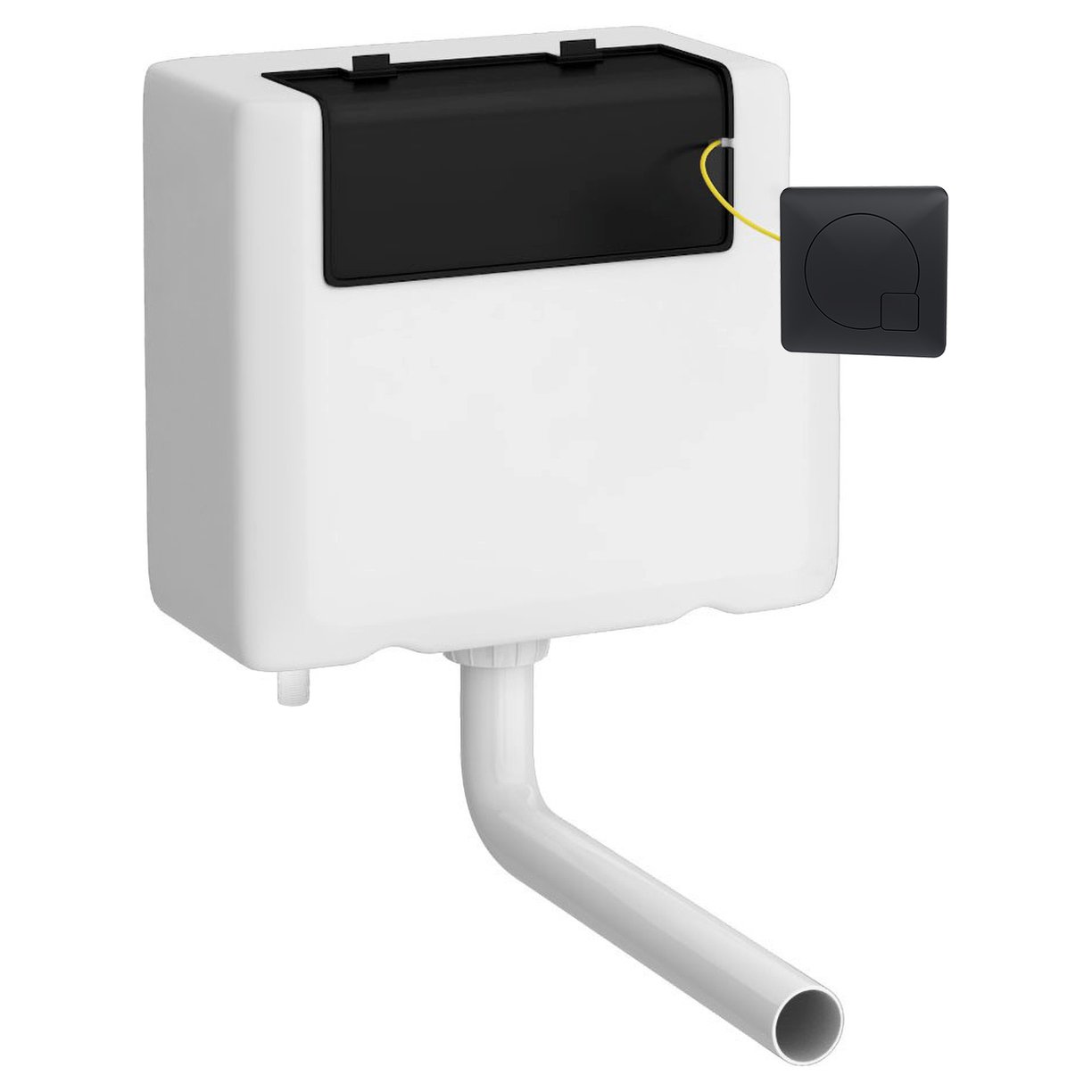 Dual Flush Universal Concealed Cistern - Matt Black