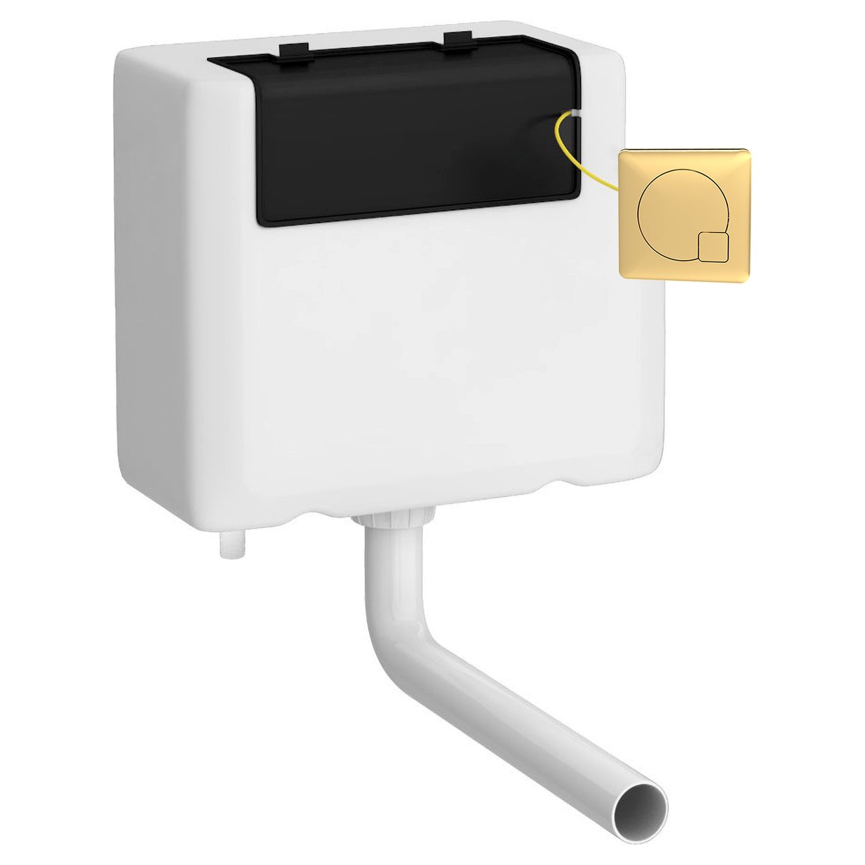 Dual Flush Universal Concealed Cistern - Brushed Brass